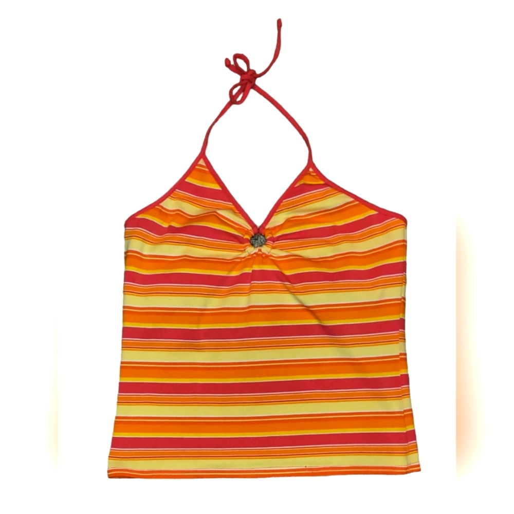 Derek Heart Halter Tank Top Tie Behind size large - Picture 1 of 3